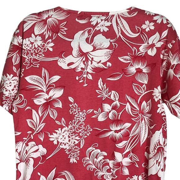 Vintage Ralph Lauren Lot of 2 Pocket Tee Size M 100% Cotton Floral Pink Purple - Picture 8 of 12